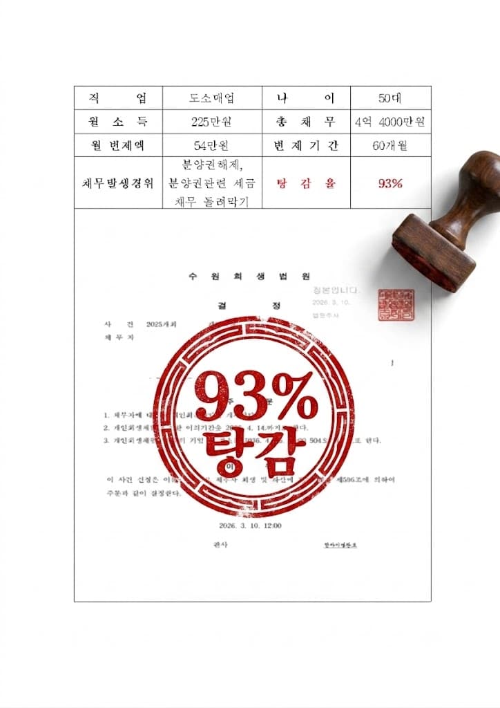 개인회생 인가 결정 사례 02