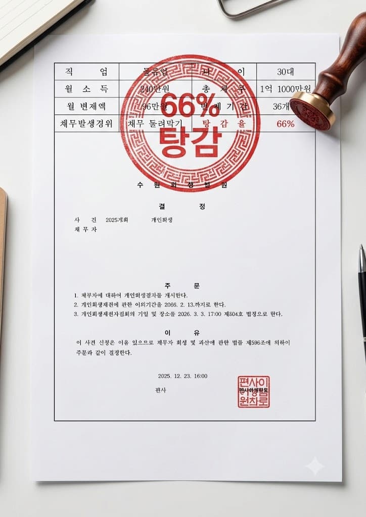 개인회생 인가 결정 사례 09