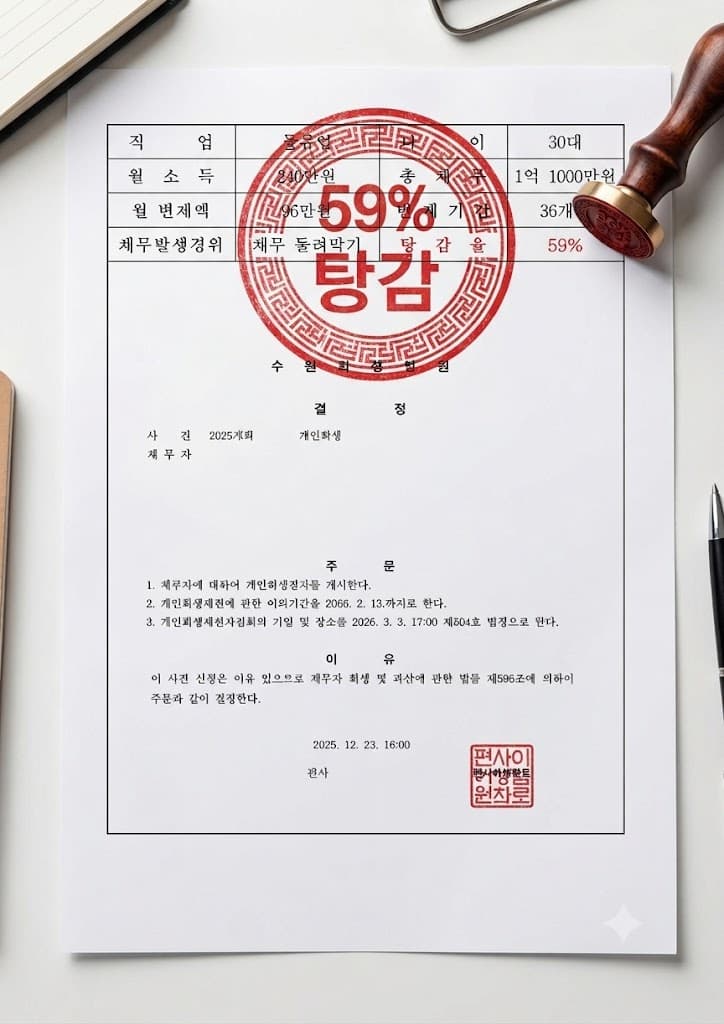 개인회생 인가 결정 사례 10